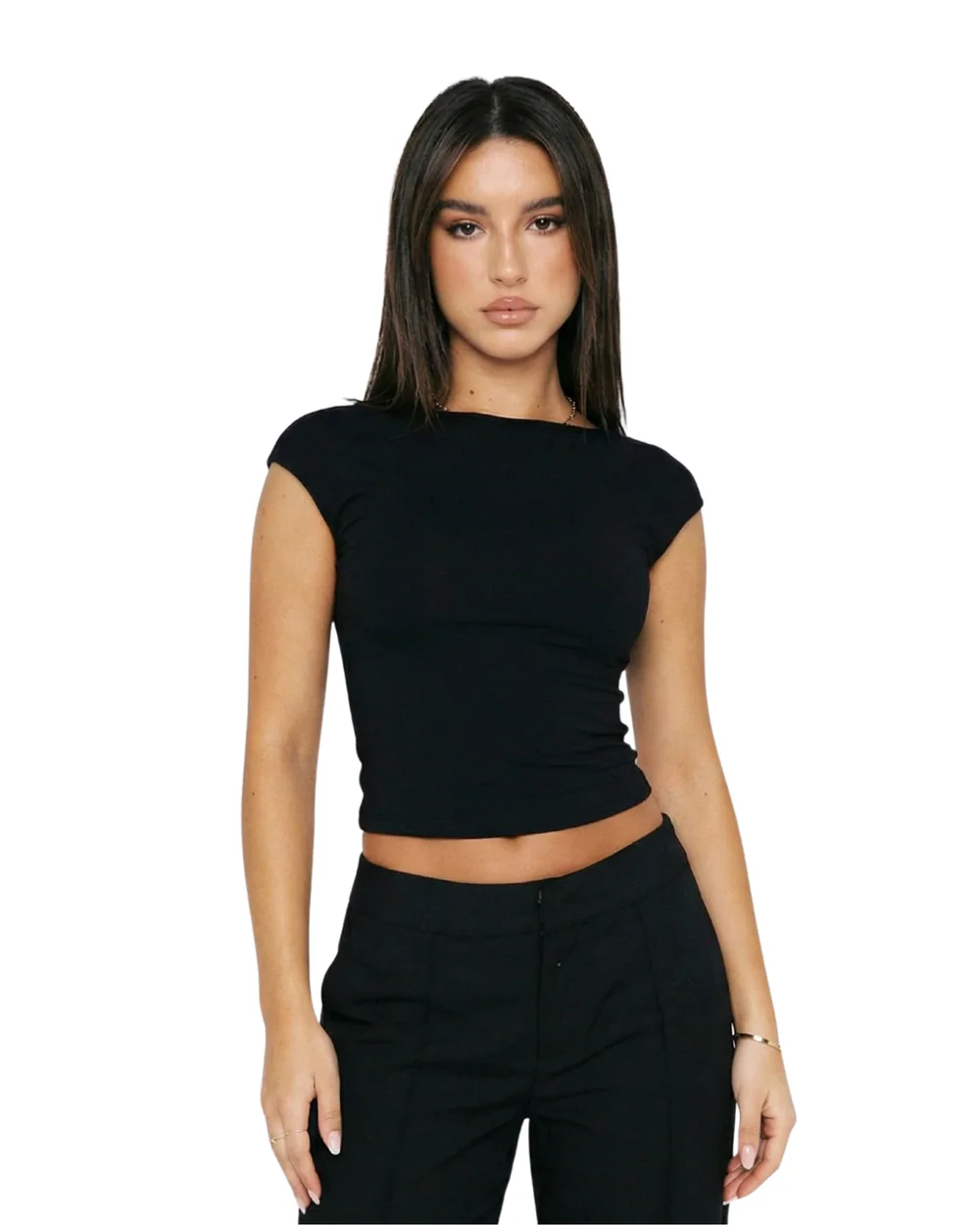 Top espalda descubierta — Negro
