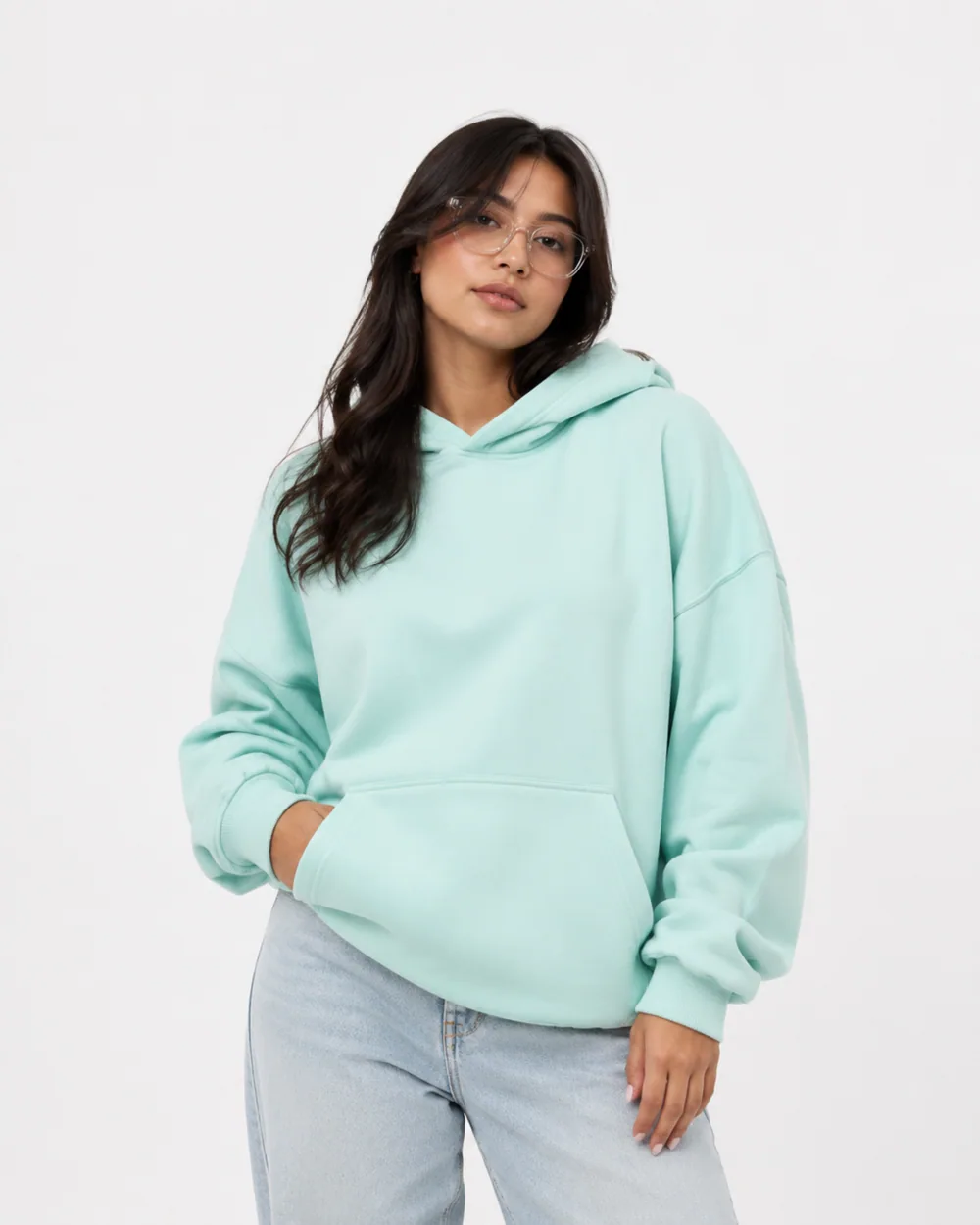 Hoodie oversize — Verde Agua